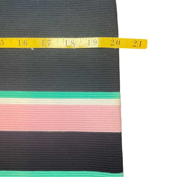 Crown & Ivy Shift Dress Ribbed Navy White Mint Pink Stripe Small Coastal Spring - Picture 13 of 13